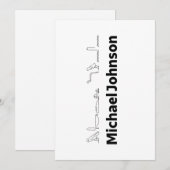 Michael Johnson Name with Hieroglyphs Art Feestdagenkaart (Voorkant / Achterkant)
