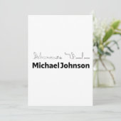 Michael Johnson Name with Hieroglyphs Art Feestdagenkaart (Staand voorkant)
