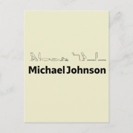 Michael Johnson Translated into Hieroglyphs Briefkaart
