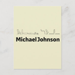 Michael Johnson Vertaald in Hiërogliefen Briefkaart