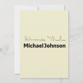 Michael Johnson Vertaald in Hiërogliefen Feestdagenkaart