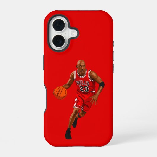 Michael Jordan iPhone 16 Hoesje (Achterkant)