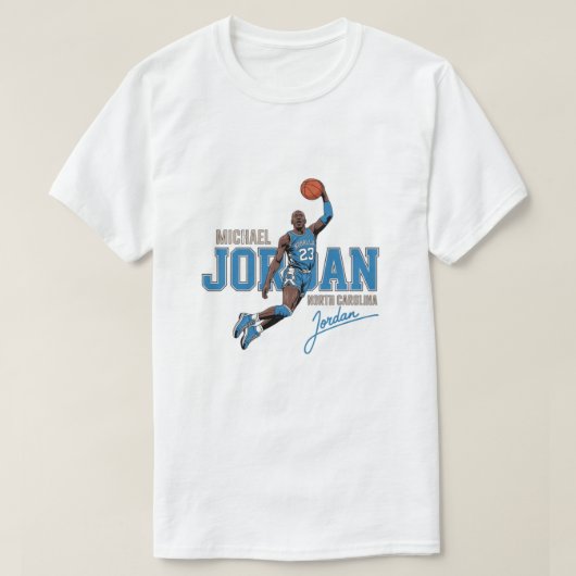 Michael Jordan North Carolina Throwback T-shirt (Design voorkant)