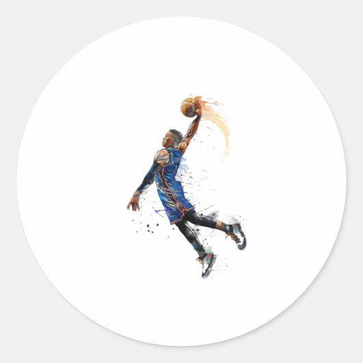 Michael Jordan Ronde Sticker (Voorkant)