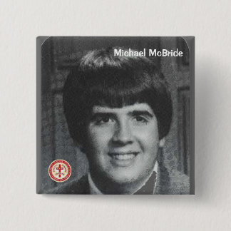 Michael McBride Vierkante Button 5,1 Cm