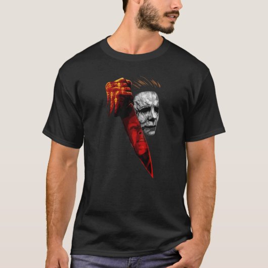 Michael Myers Halloween iconisch design T-shirt (Voorkant)