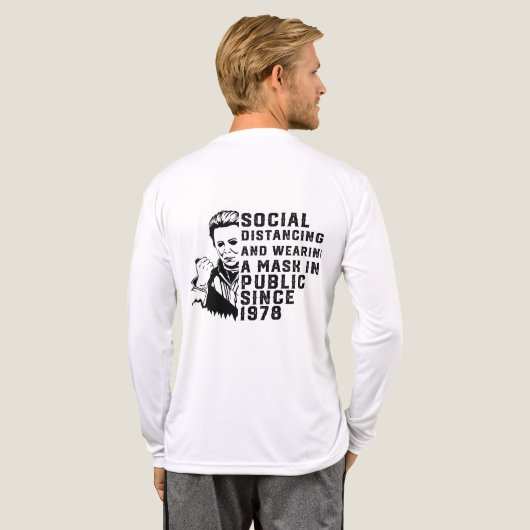 Michael Myers Social Distancing Tri-Blend Shirt (Achterkant)