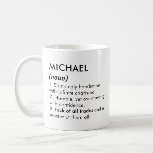 Michael naam, Bewerkbare naam, Aangepaste naam Koffiemok