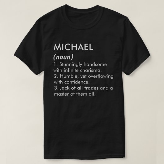 Michael naam, Bewerkbare naam, Aangepaste naam T-shirt (Design voorkant)