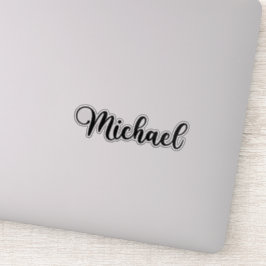 Michael Naam - Handgeschreven kalligrafie Sticker
