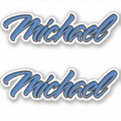 Michael Name blue Aufkleber Sticker Stickerset (Voorkant)