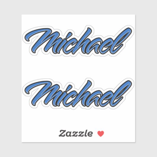 Michael Name blue Aufkleber Sticker Stickerset (Vel)