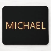 Michael Name in Ggloed Neon Lights Muismat (Voorkant)
