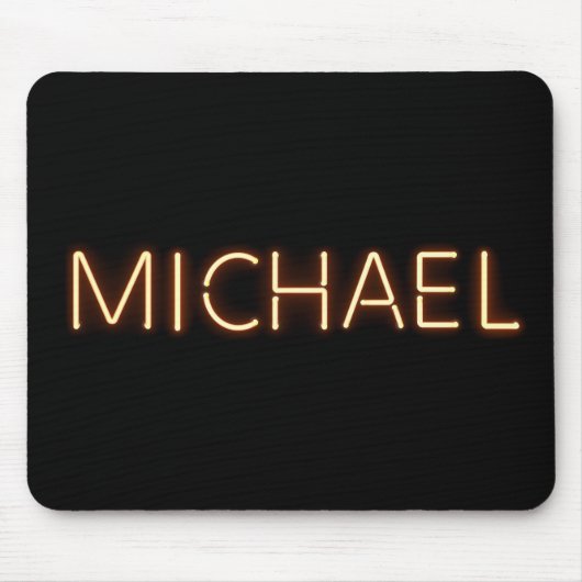 Michael Name in Ggloed Neon Lights Muismat (Voorkant)