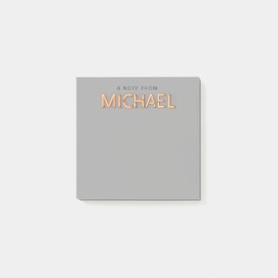 Michael Name in Ggloed Neon Lights Post-it® Notes