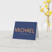 Michael Name in Ggloing Neon Lights Briefkaart (Gele Bloem)