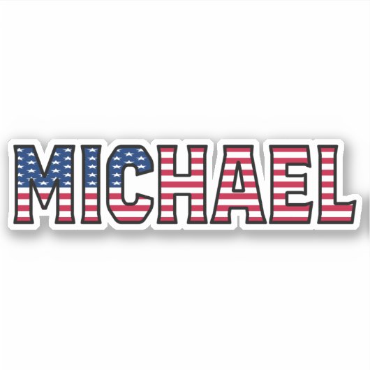 Michael Name Vorname USA Sticker Stickerset (Voorkant)