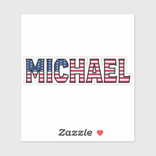 Michael Name Vorname USA Sticker Stickerset (Vel)
