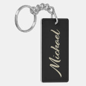 Michael Name whitegold Schlüsselanhänger Anhänger Sleutelhanger (Voorkant Links)