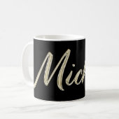Michael Name whitegold Tasse Teetasse Kaffeetasse Koffiemok (Voorkant links)
