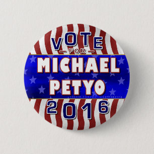Michael Petyo President 2016 Verkiezingsrepublikei Ronde Button 5,7 Cm