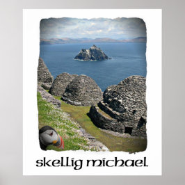 Michael, Puffin, Skellig Michael Poster