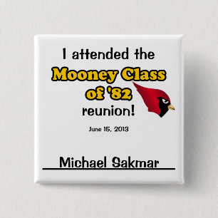 Michael Sakmar Vierkante Button 5,1 Cm