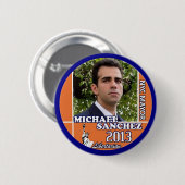 Michael Sanchez fot NYC Mayor 2013 Ronde Button 5,7 Cm (Voorkant /achterkant)