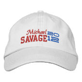 Michael Savage voor President 2012 Geborduurde Pet (Voorkant)