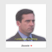 Michael Scott - Ik begrijp niets Sticker (Vel)