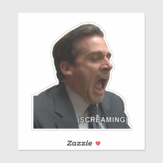Michael Scott - Screaming Sticker (Vel)