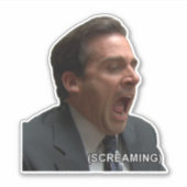 Michael Scott - Screaming Sticker (Voorkant)