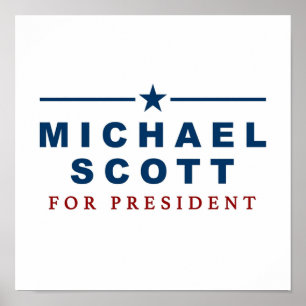 Michael Scott voor President The Kantoor Poster