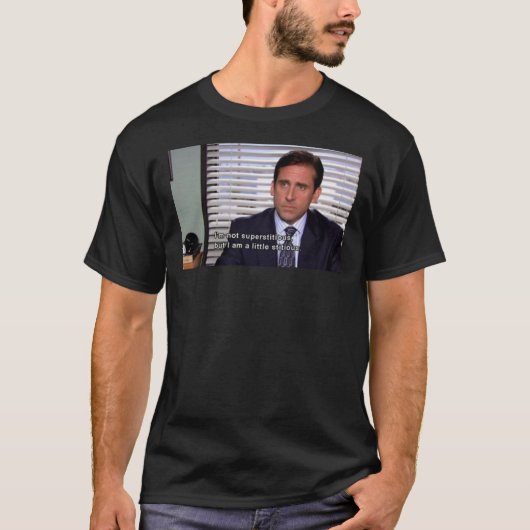 michael scott zich superstitous (de kantoor) Cl T-shirt (Voorkant)
