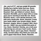 Michael Scotts Boom Roasted Speech Poster (Voorkant)