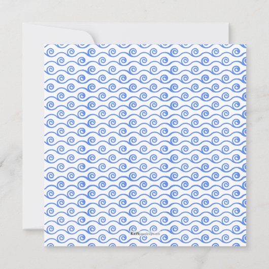 Michael Square Baptism Invitation Kaart (Achterkant)