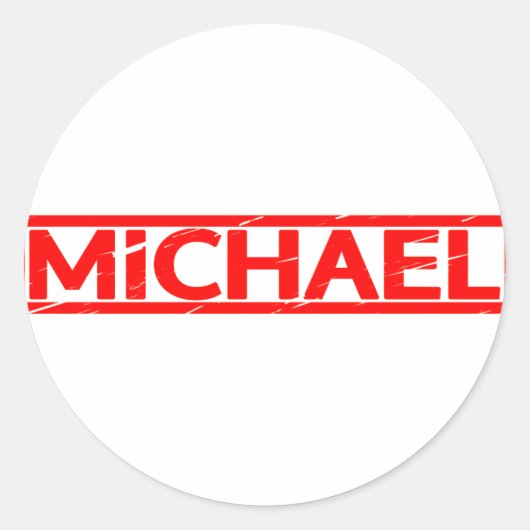 Michael Stamp Ronde Sticker (Voorkant)