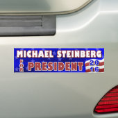 Michael Steinberg President 2016 Verkiezingsdemocr Bumpersticker (Op auto)