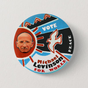 Michael Stephen Levinson voor President 2012 Ronde Button 5,7 Cm