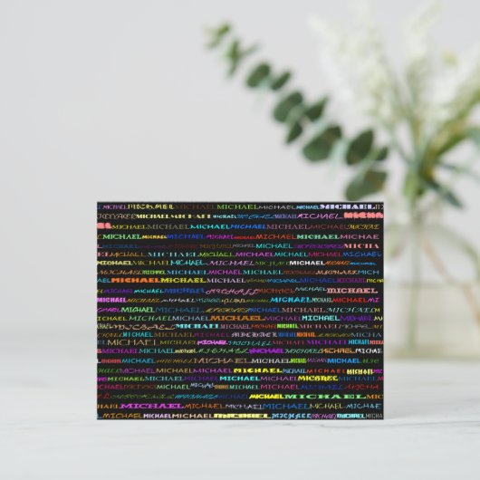 Michael Text Design I Briefkaart (Staand voorkant)