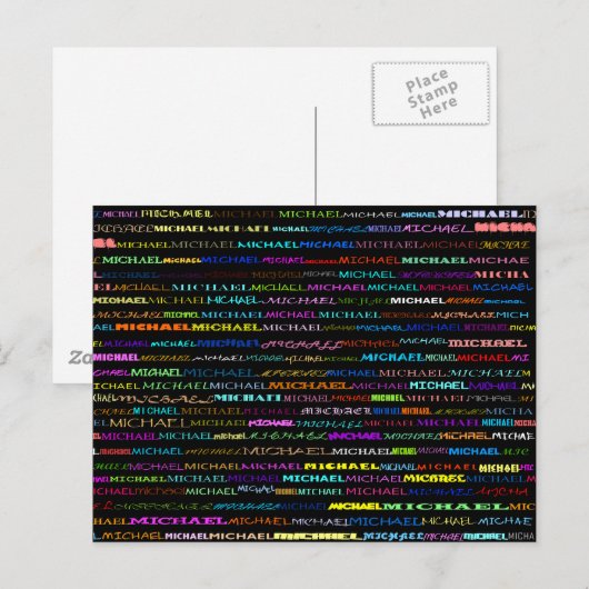 Michael Text Design I Briefkaart (Voorkant / Achterkant)