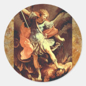 Michael the Archangel Ronde Sticker (Voorkant)