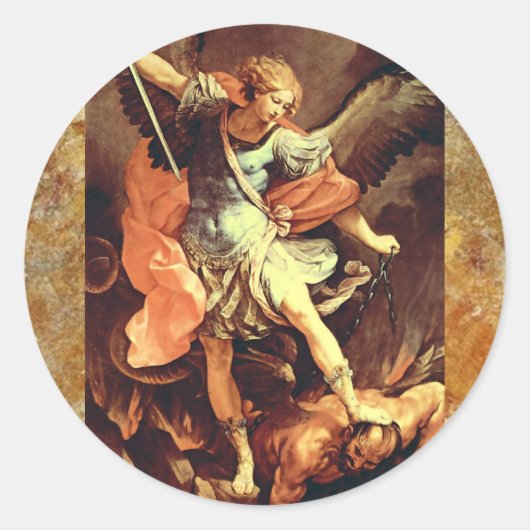 Michael the Archangel Ronde Sticker (Voorkant)