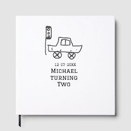 Michael turning two birthday toy car traffic light gastenboek
