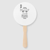 Michael turning two birthday toy car traffic light handwaaier (Achterkant)