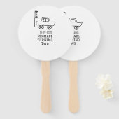 Michael turning two birthday toy car traffic light handwaaier (Voorkant en achterkant)