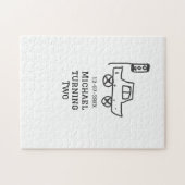 Michael turning two birthday toy car traffic light legpuzzel (Horizontaal)