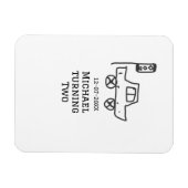 Michael turning two birthday toy car traffic light magneet (Horizontaal)