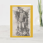 Michael van de aartsengel wenskaart kaart (Voorkant)