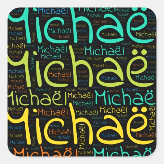 Michael Vierkante Sticker (Voorkant)